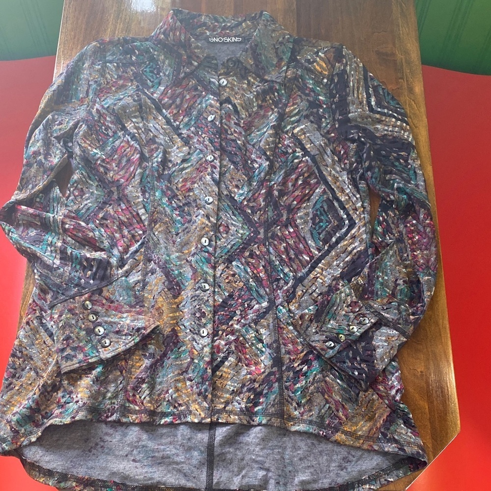 Sno Skins Multicolor Patterned Button-Up Shirt